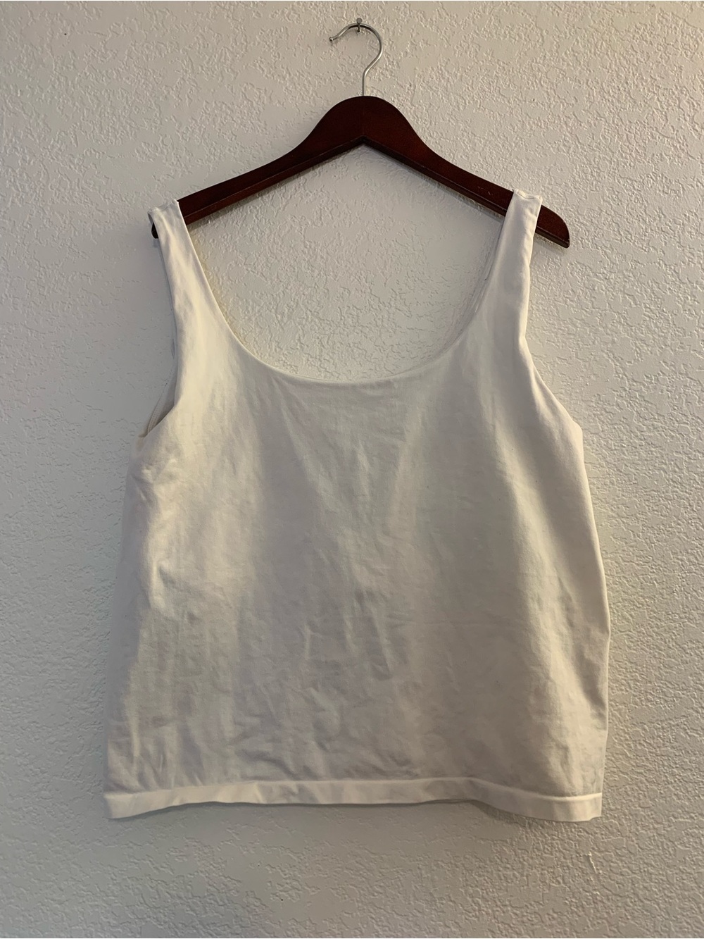 Avec Les Filles Built in Bra Tank White - Size: L / XL